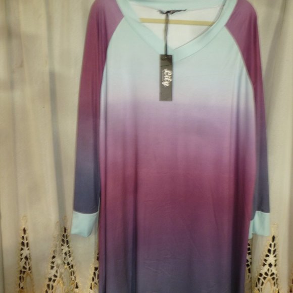 NWT Lily by Firmiana Plus Size Long Sleeve Tunic Sz 4XL - Picture 3 of 9